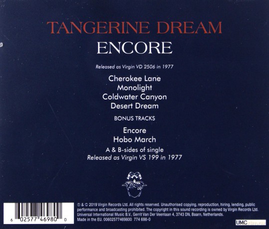 Tangerine Dream: Encore [CD]