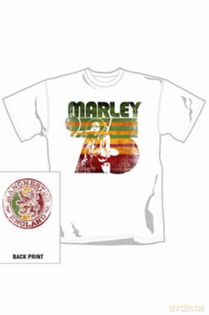 Bob Marley: Marley 75, White, Men's (S) [T-Shirt]