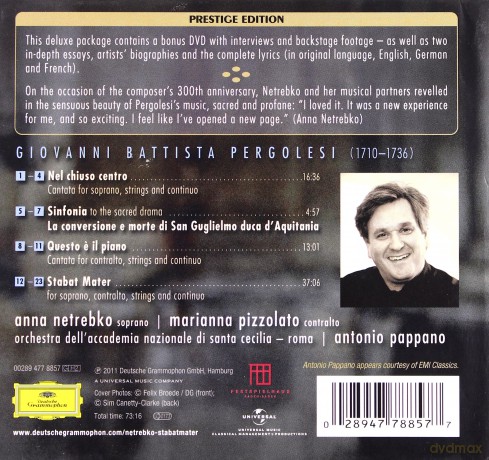 Anna Netrebko: Pergolesi: Stabat Mater Prestige Edition (digibook) [CD]+[DVD]
