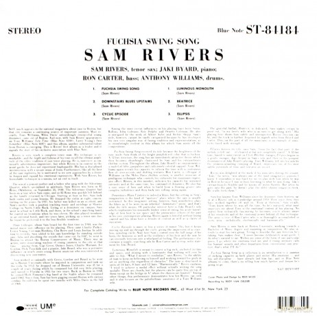 Sam Rivers: Fuchsia Swing Song [Winyl]