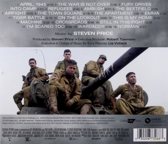 Fury soundtrack (Steven Price) [CD]