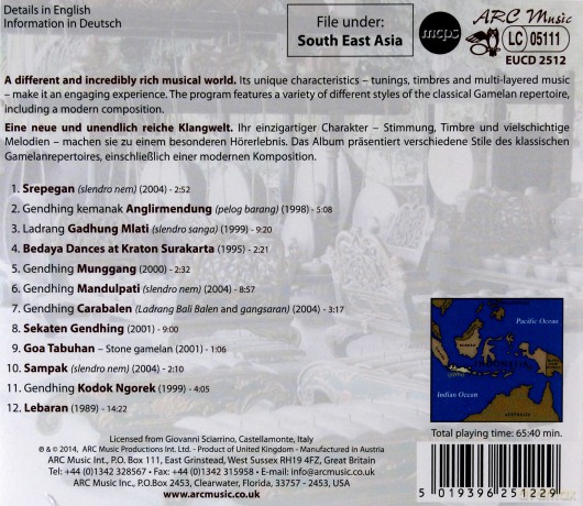 Gamelan From Central Java [CD]