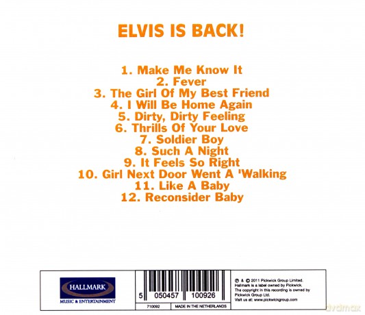 Elvis Presley: Elvis Is Back [CD]