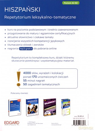 Hiszpański. Repetytorium leksykalno-tematyczne A2-B2 - Izabela Radomska [KSIĄŻKA]