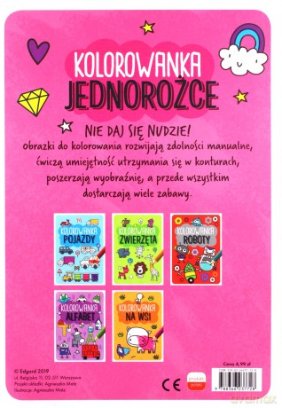 Kapitan Nauka. Kolorowanka Jednorożce [KSIĄŻKA]