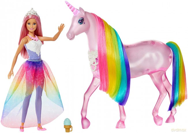 Lalka Barbie Jednorożec Magia świateł