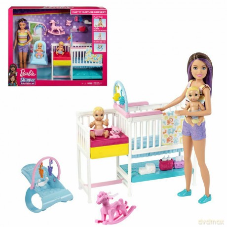 Lalka Barbie opiekunka bliźniaków GFL38