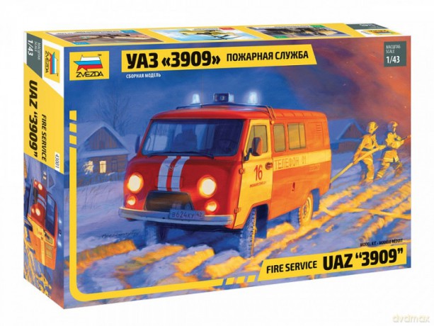 Model plastikowy UAZ 3909 Samochód strażacki