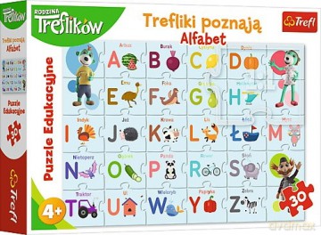 TREFL 30 el. - Edukacyjne, Trefliki poznają alfabet [PUZZLE]