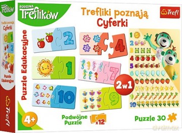 TREFL 30 el. - Edukacyjne, Trefliki poznają cyferki [PUZZLE]