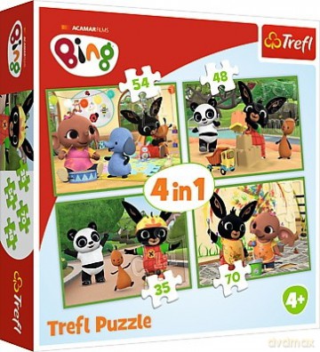 TREFL 4w1 Bing - Wesoły dzień [PUZZLE]