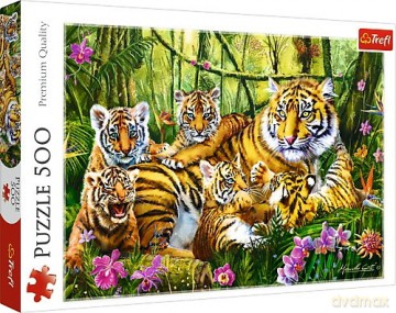 TREFL 500 el. - Rodzina Tygrysow [PUZZLE]