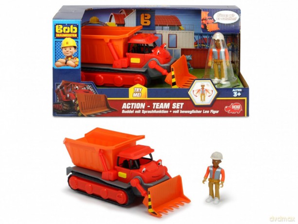 Zestaw z figurką Bob Budowniczy Spychacz + figurka Leo [FIGURKA]