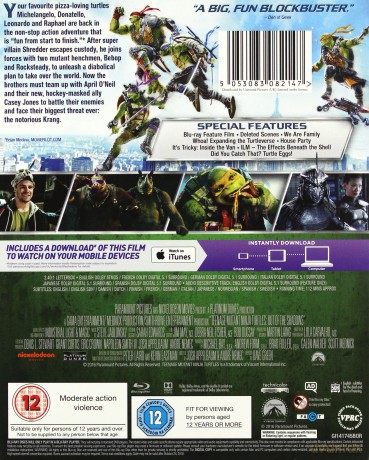 Teenage Mutant Ninja Turtles: Out of the Shadows (Wojownicze żółwie ninja: Wyjście z cienia) [Blu-Ray]