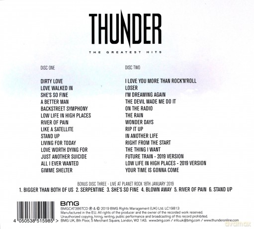 Thunder: The Greatest Hits [3CD]