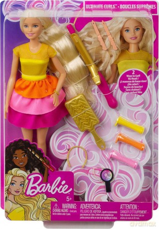 Barbie Lalka Stylowe Loki Zestaw DIY