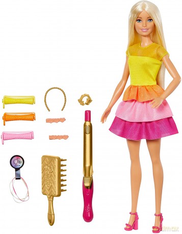 Barbie Lalka Stylowe Loki Zestaw DIY