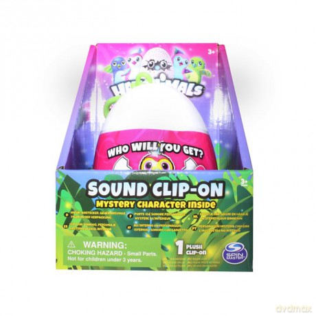 Hatchimals - Pluszowy brelok w jajku z dźwiękiem 10 cm