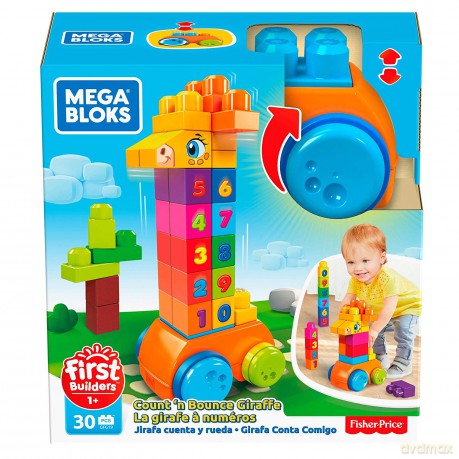Megabloks Żyrafka z klockami Licz i jedź