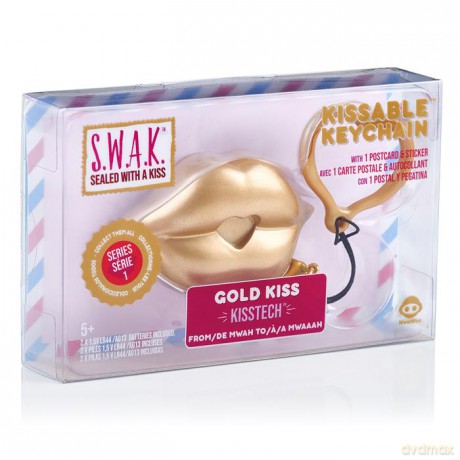 S.W.A.K Interaktywne całuśne usta- brelok Gold Kiss