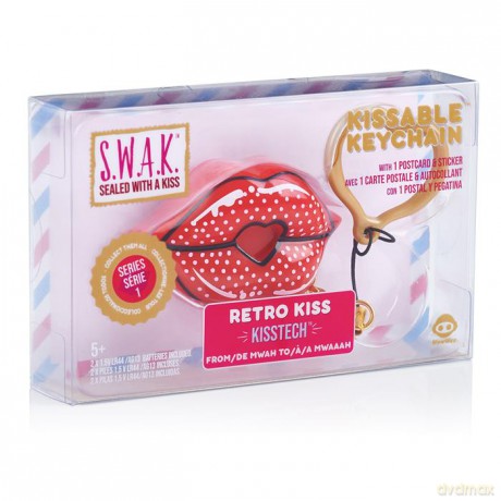 S.W.A.K Interaktywne całuśne usta- brelok Retro Kiss