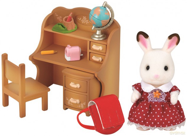 Sylvanian Families Zestaw z siostrą królików z czekoladowymi uszkami (biurko)