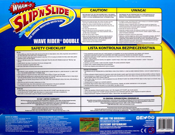 Wham-O Slip N Slide Classic Wave Rider Ślizg Podwójny