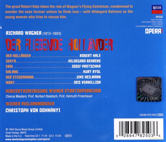 Dohnanyi: Wagner: Der Fliegende Hollander (Opera!) [2CD]