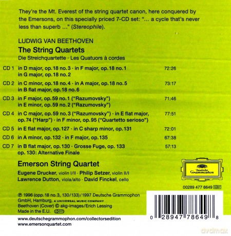 Emerson String Quartet: Beethoven: String Quartets (Collectors Edition) [7CD]