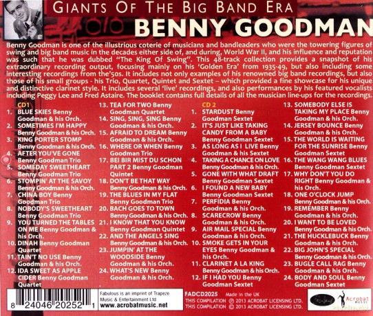 Benny Goodman: Giants Of The Big Band Era [2CD]