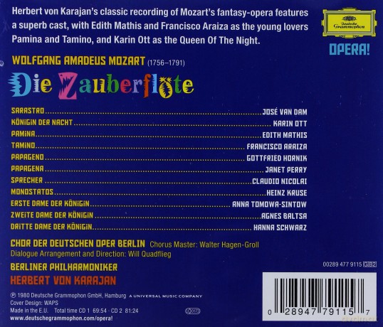 Karajan: Mozart: Die Zauberflote (Opera!) [2CD]