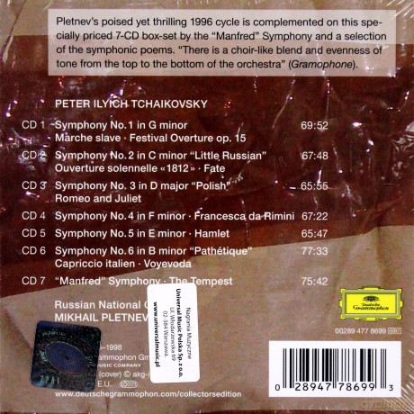 Pletnev, Russian National Orch.: Tchaikovsky: The Symphonies (Collectors Edition) [7CD]