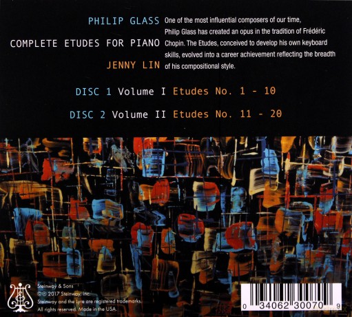 Jenny Lin: Glass/Complete Etudes For Piano [2CD]