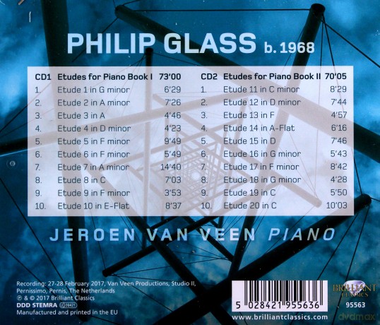 Jeroen Van Veen: Glass: Complete Piano Etudes [2CD]
