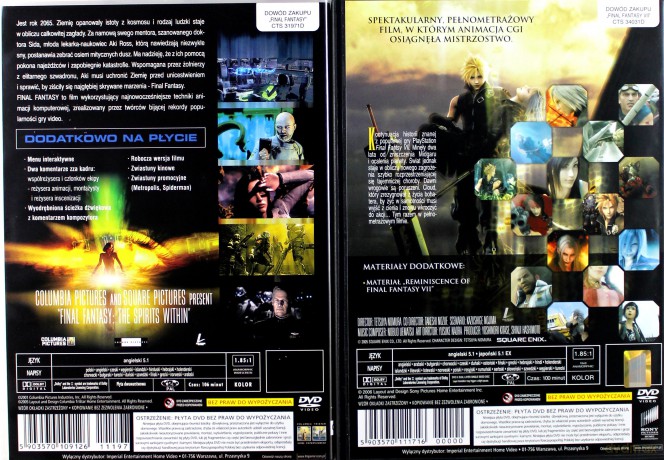 Final Fantasy / Final Fantasy VII: Advent Children Pakiet [2DVD]
