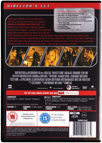 Gone In 60 Seconds (60 sekund) [DVD]