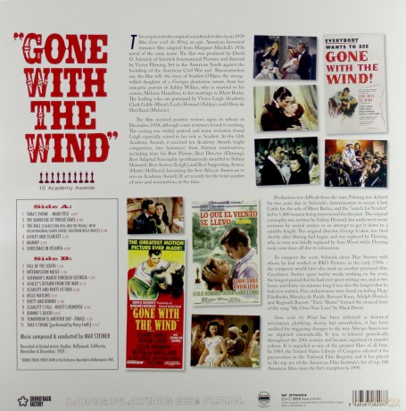 Gone With The Wind soundtrack (Max Steiner) [Winyl]