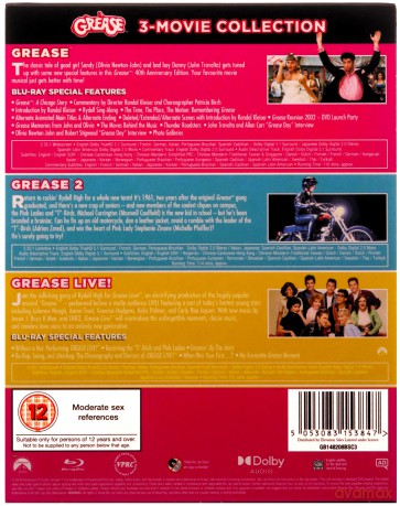 Grease / Grease 2 / Grease - Live 40th Anniversary [3xBlu-Ray]
