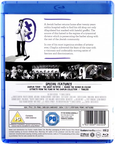 Great Dictator The Chaplin (Dyktator) [Blu-Ray]