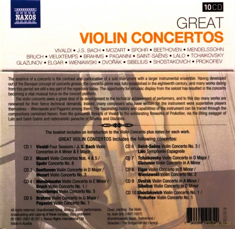 Great Violin Concertos [CD]