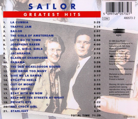Sailor: Greatest Hits [CD]