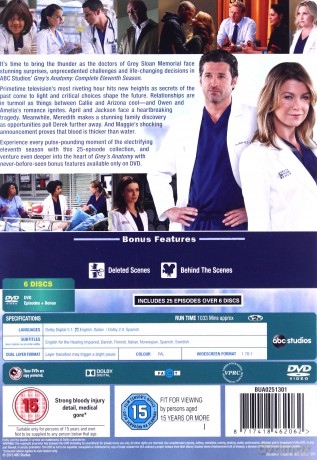 Grey's Anatomy Season 11 (Chirurdzy) [6DVD]