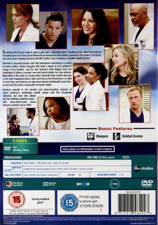 Grey's Anatomy Season 12 (Chirurdzy) [6DVD]
