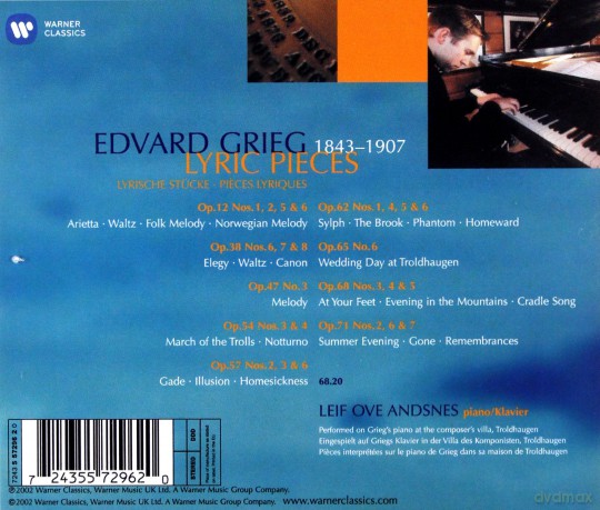 Leif Ove Andsnes: Grieg/Lyric Pieces [CD]