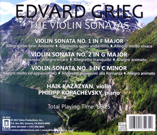 Kazazyankopachevsky: Griegviolin Sonatas [CD]