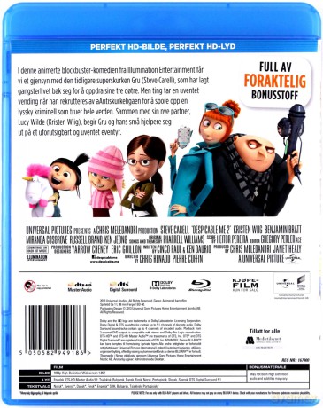 Grusomme Mig 2 - Despicable Me 2 (Scandanavian) (Minionki rozrabiają) [Blu-Ray]