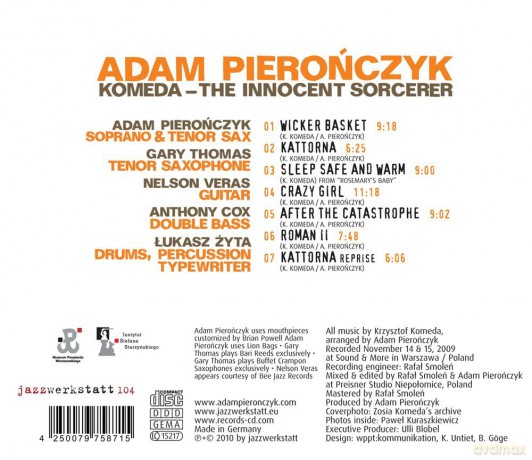Adam Pierończuk: Komeda - The Innocent Sorcerer [CD]