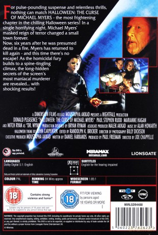 Halloween 6 The Curse Of Michael Myers (Halloween VI: Przekleństwo Michaela Myersa) [DVD]