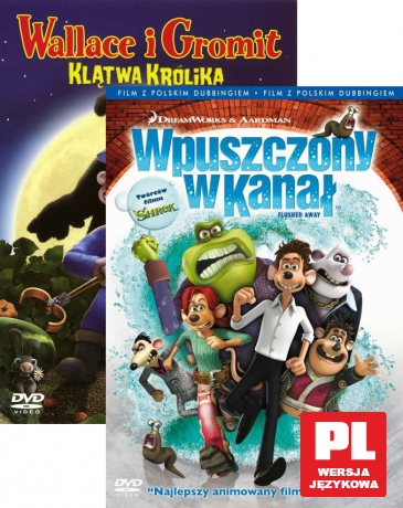 Wpuszczony w kanał / Wallace i Gromit: Klątwa królika Pakiet [2DVD]