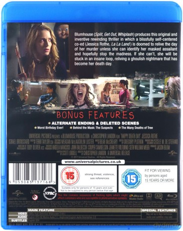 Happy Death Day (Śmierć nadejdzie dziś) [Blu-Ray]